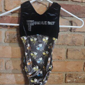 Girls Velvet Tumblebee Bee Dance/Gymnastics Leotard
